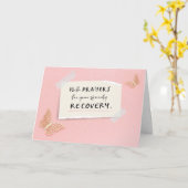 Met gebeden voor snel herstel kaart (Gele Bloem)