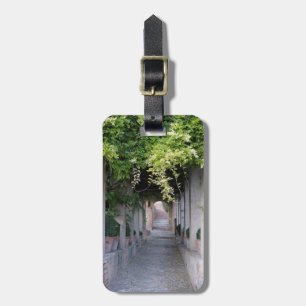Met gebladerte overdekte wandelweg, Spanje Bagagelabel