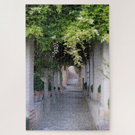 Met gebladerte overdekte wandelweg, Spanje Legpuzzel (Verticaal)