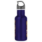 met gele bladeren en waterslogan waterfles (Achterkant)