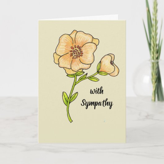 Met Gele de kaart van de Nota van de Sympathie (Voorkant)