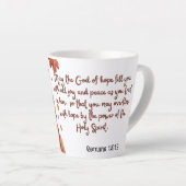 Met geloof gevulde Herfst ochtenden Latte Mok (Rechterhoek)