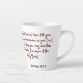 Met geloof gevulde Herfst ochtenden Latte Mok (Rechts)