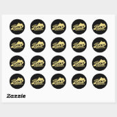 met geluk op kentucky ronde sticker (Vel)