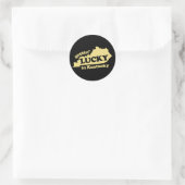 met geluk op kentucky ronde sticker (Tas)