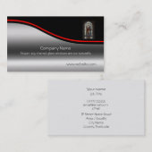 met George en Dragon gekleurd glas, metaal Visitekaartje (Voorkant / Achterkant)