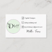 met gepersonaliseerde logo's en sociale m visitekaartje (Voorkant)