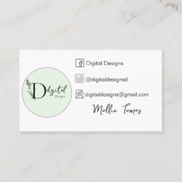  met gepersonaliseerde logo's en sociale m visitekaartje