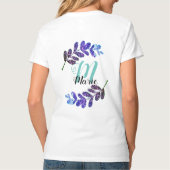 met gewone blauwe paarse zwarte bladeren kunt u de t-shirt (Achterkant)