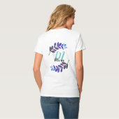 met gewone blauwe paarse zwarte bladeren kunt u de t-shirt (Achterkant volledig)