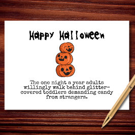 Met glitter bedekte peuters en gratis Snoep Hallow Kaart