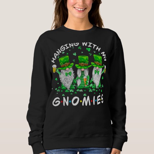 Met Gnomies Gnome St Patrick S Day Funny Trui (Voorkant)