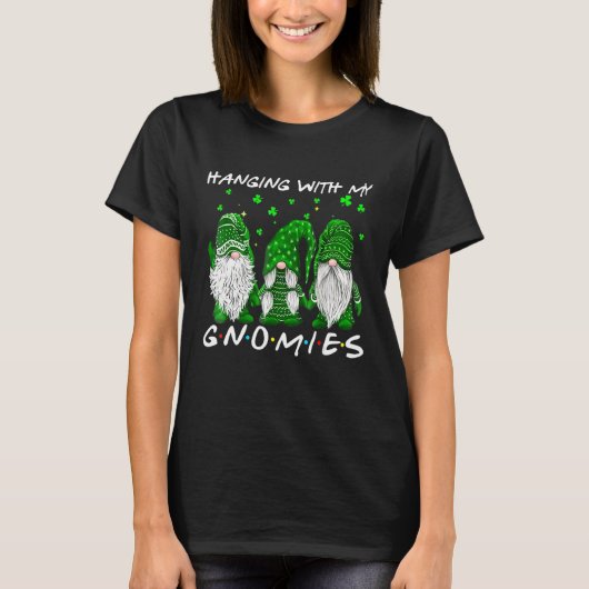 Met Gnomies Gnome St Patrick's Day Funny T-shirt (Voorkant)
