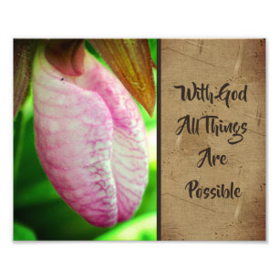 Met God alle dingen mogelijk Inspirerend 8x10 Foto Afdruk