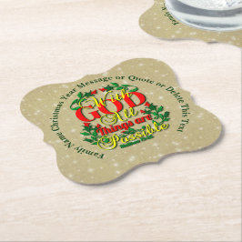 Met God alle mogelijke bijbelcitaat Kartonnen Onderzetters