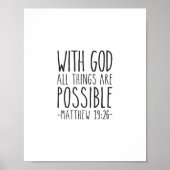 Met God alles is mogelijk, Matthew 19:26 Poster (Voorkant)