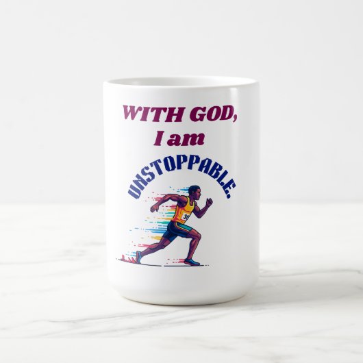 Met God ben ik onstuitbaar Koffiemok (Center)
