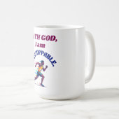 Met God ben ik onstuitbaar Koffiemok (Voorkant rechts)