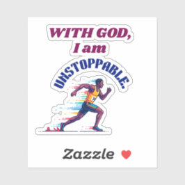 Met God ben ik onstuitbaar Sticker