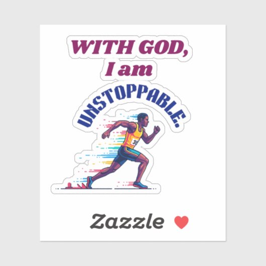 Met God ben ik onstuitbaar Sticker (Vel)
