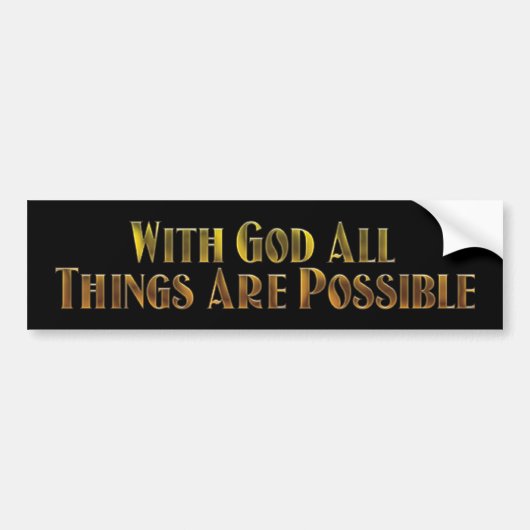 Met God Bumpersticker (Voorkant)
