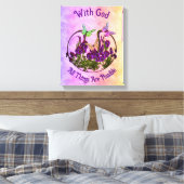 Met God Butterfly Vloerkunst Inspirerend Canvas Afdruk (Insitu (Slaapkamer))