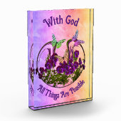 Met God Butterfly Vloerkunst Inspirerend Fotoblokken (Links)