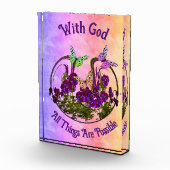 Met God Butterfly Vloerkunst Inspirerend Fotoblokken (Rechts)