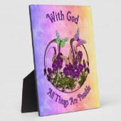 Met God Butterfly Vloerkunst Inspirerend Fotoplaat (Zijkant)