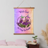 Met God Butterfly Vloerkunst Inspirerend Hangend Wandkleed (Slaapkamer)