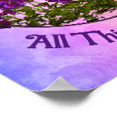 Met God Butterfly Vloerkunst Inspirerend Poster (Hoek)