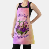 Met God Butterfly Vloerkunst Inspirerend Schort (Insitu)