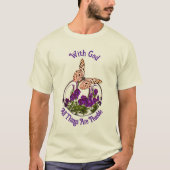 Met God Butterfly Vloerkunst Inspirerend T-shirt (Voorkant)