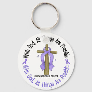 MET GOD CROSS Esophageal Cancer T-Shirts & Gifts Sleutelhanger