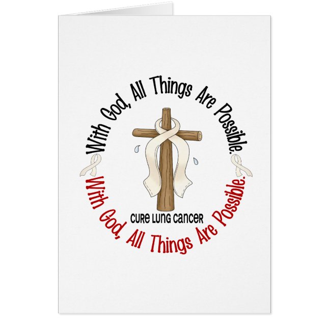 MET GOD CROSS Lung Cancer T-Shirts & Gifts (Voorkant)