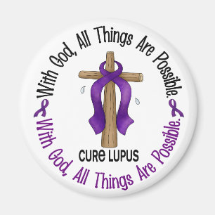 MET GOD CROSS Lupus T-Shirts & Gifts Magneet