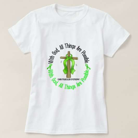 MET GOD CROSS Muscular Dystrophy TShirts & Gifts (Design voorkant)