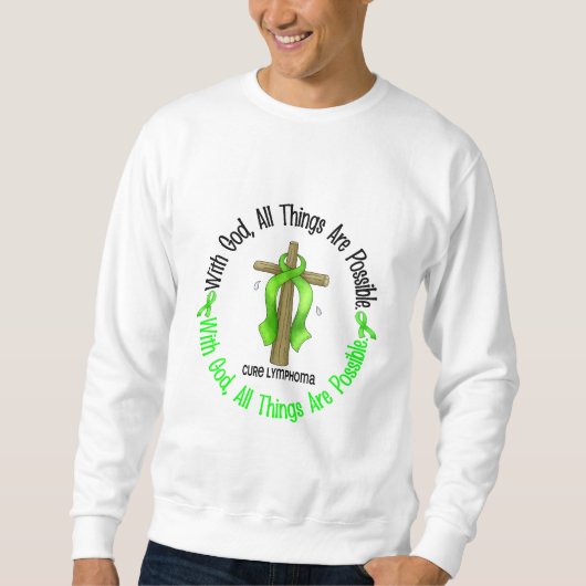 MET GOD CROSS Non-Hodgkin Lymfoom T-Shirts (Voorkant)