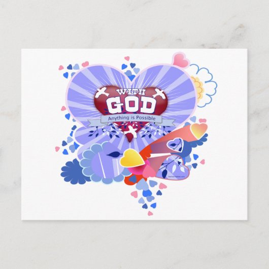 Met God Hart Briefkaart (Voorkant)