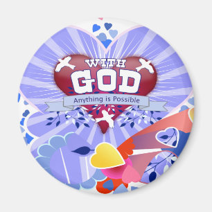Met God Hart Magneet