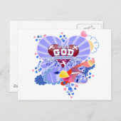 Met God harten Briefkaart (Voorkant / Achterkant)