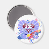 Met God harten Magneet (Voorkant / Achterkant)