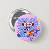 Met God harten Ronde Button 5,7 Cm (Voorkant /achterkant)