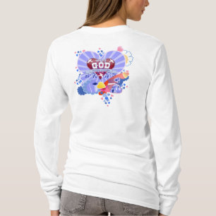 Met God harten T-shirt