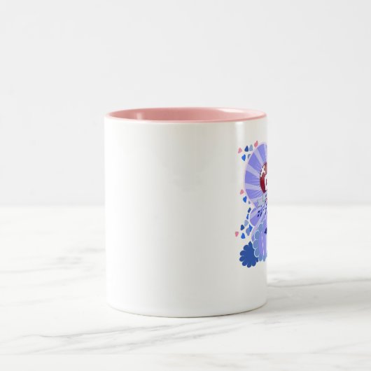 Met God harten Tweekleurige Koffiemok (Center)