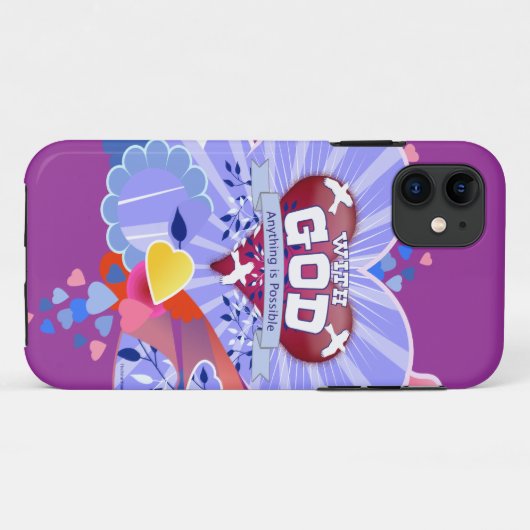 Met God iPhone 5 Hoesje (Achterkant (horizontaal))