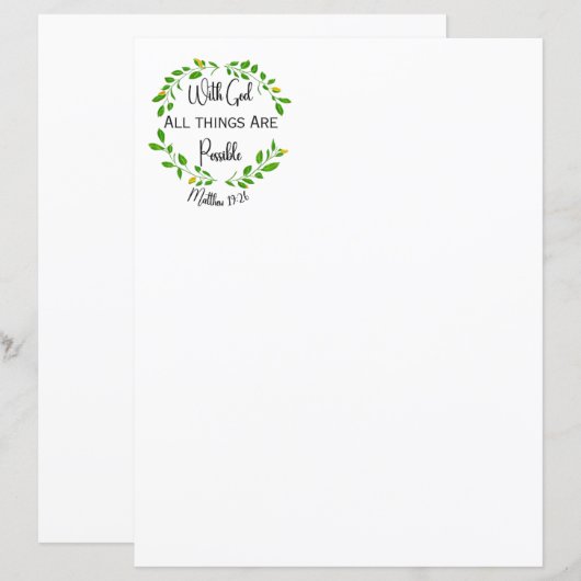 Met God is alles mogelijk (Voorkant / Achterkant)