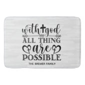 Met God is alles mogelijk... Badmat (Voorkant)