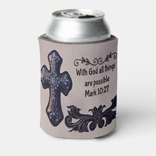 Met God is alles mogelijk Blikjeskoeler (Blikje Achterkant)