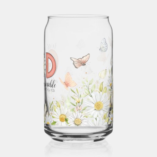 Met God is alles mogelijk Blikvorm Glas (Achterkant)